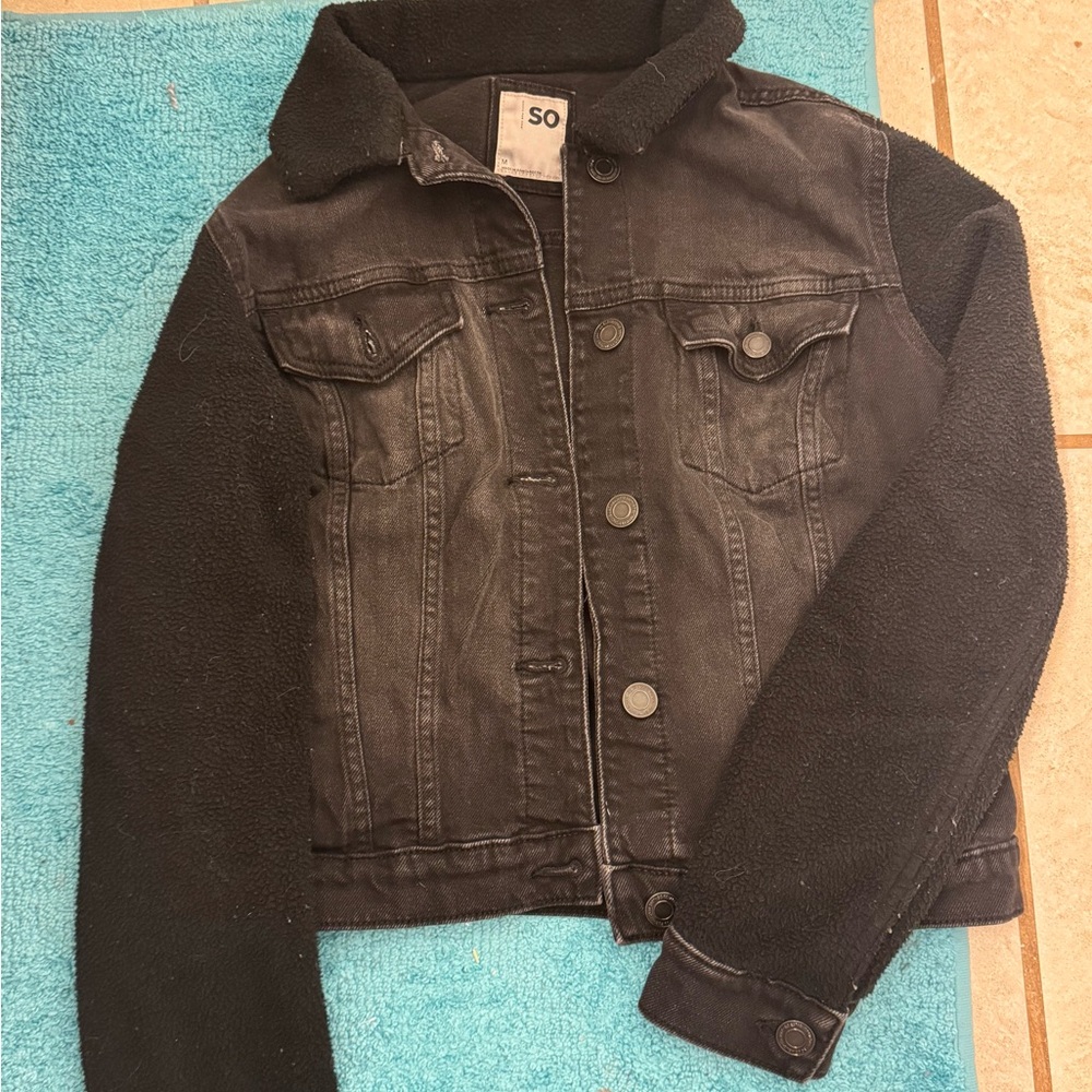 SO denim and fleece jacket